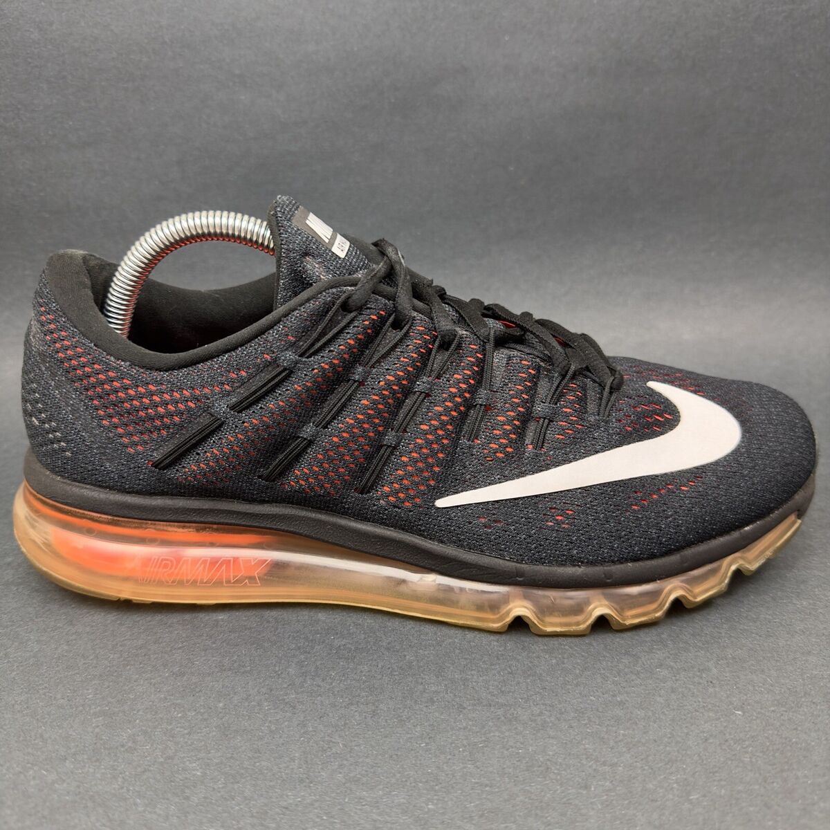 Nike Air Max 2016 Men s Running Shoes Size 9 Black Orange 806771 008 eBay