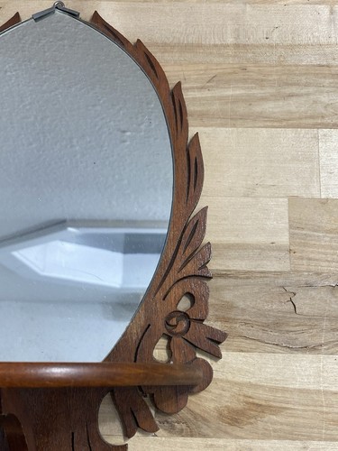 Vintage Spiegel Wand Kurioses Holz Regal Shabby Holz Schnickschnack Regal - Bild 3 von 11