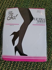 On The Go Ultra Sheer Toe Transparente USA Pantyhose Size 3