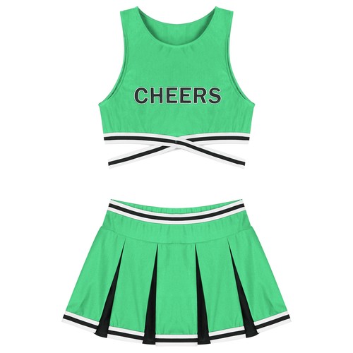 Womens Cheer Squad Uniform A-line Halloween Costumes Basketball Match Zipper - Picture 67 of 71