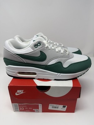 New 10 Nike Air Max 1 Anniversary White Evergreen Aura Green Grey DC1454-100 Men