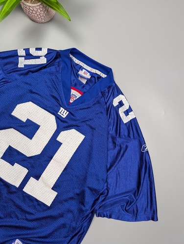🏈New York Giants NFL Tiki Barber #21 Blue Football Jersey Size L Vintage Reebok - Picture 3 of 16
