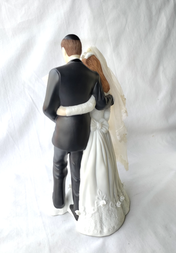 Cake topper matrimonio ebraico vintage 1987 sposi con carillon 9" - Foto 18 di 22
