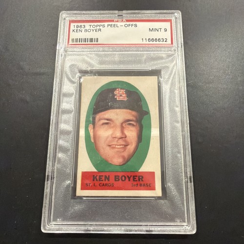 1963 Topps Peel Offs Ken Boyer PSA 9 MINT - Picture 1 of 2