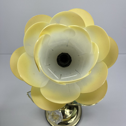 Juego de 2 Lámparas de Escritorio Flor de Loto Estilo MCM No Funciona Piezas Solo Se Vende Como Está - Imagen 4 de 16