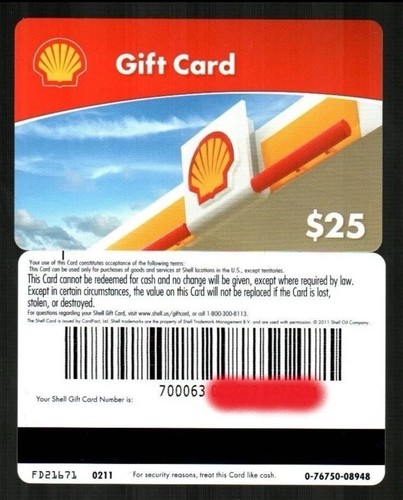 SHELL Scallop Seashell Logo Marquee ( 2024-2025 ) Gift Card ( $0 - NO VALUE  ) - Picture 2 of 2