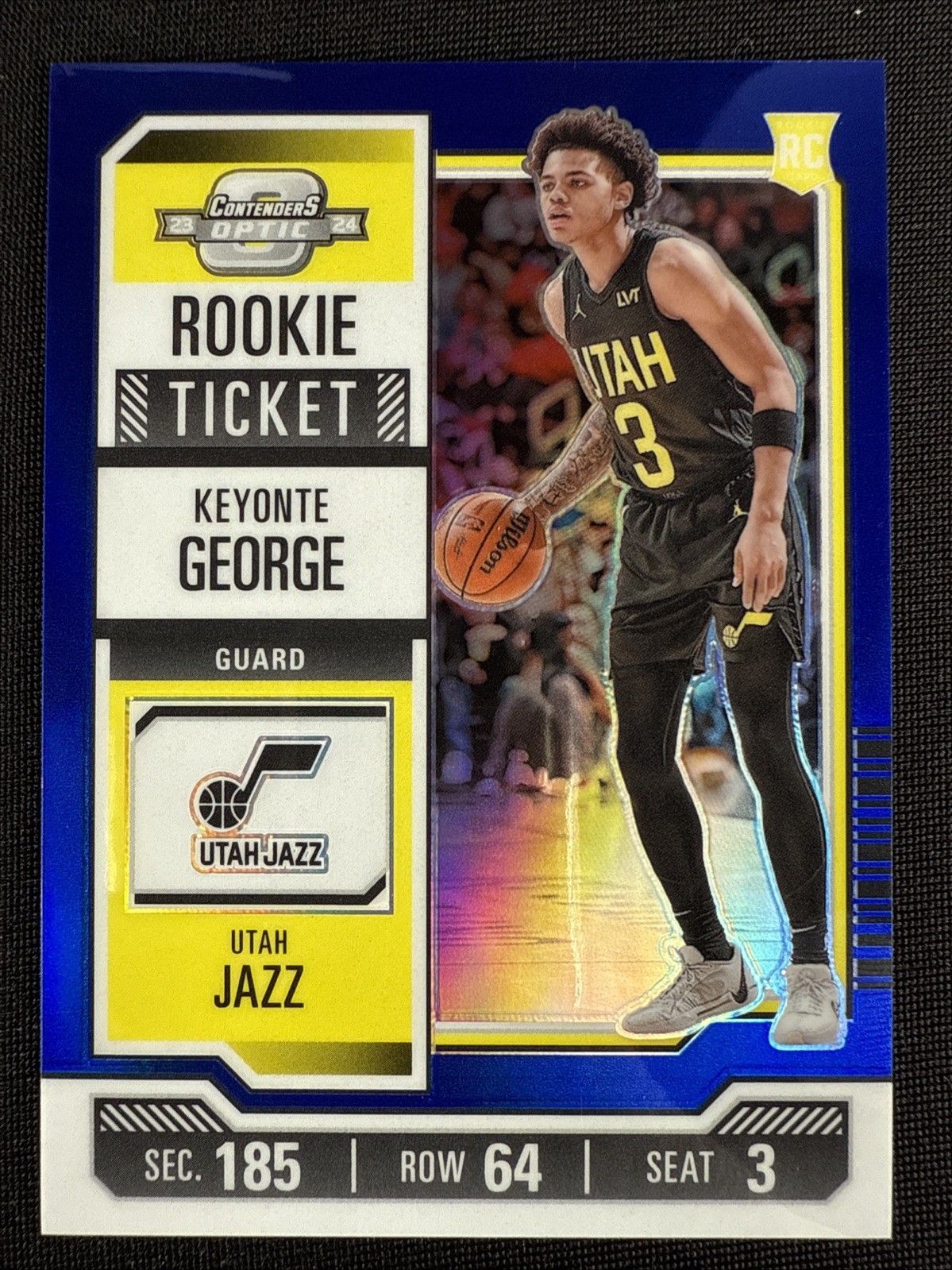 Keyonte George Rookie Ticket RC 2023-24 Contenders Optic Blue Prizm /99 #5