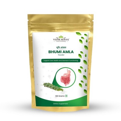 Vedikroots Bhumi Amla Powder 100g Churn Organic And Pure Ingredient Extract