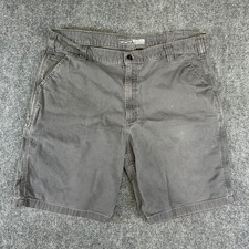 Carhartt Men Grey Rugged Flex Relaxed Fit Canvas Work Shorts BS2514-M Size 40