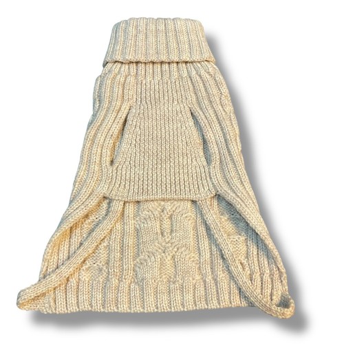 Tanner & Dash Dog Cable Knit Sweater Sz 10 Girth 25.5" 100% Wool Jacket Coat Pup - Picture 4 of 12