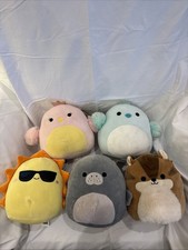 Squishmallows 8  Animal Bundle   Swan, Chick, Squirrel, Seal, Sun   NWT Lot