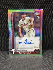 2025 Topps Chrome Michael Mercado /499 Refractor RC Auto #RA-MME Phillies