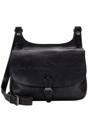 Patricia Nash Claretta Leather Saddle Bag Black - Picture 1 of 3