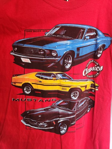 Vintage Gildan Y2K Ford Motor Co Muscle Cars Mustangs Classics T-Shirt Size XXL - Picture 2 of 6