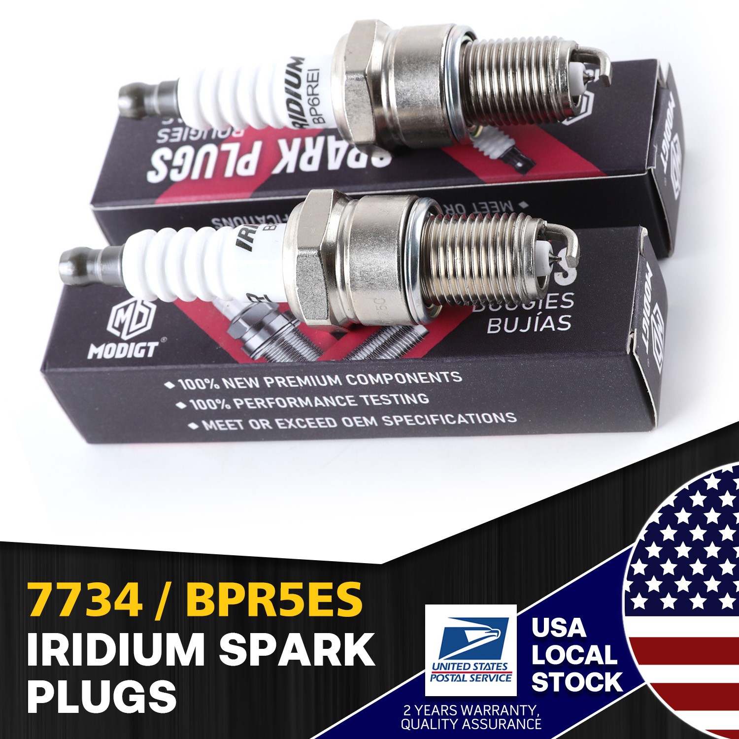 4 Pcs For NGK # 7734 BPR5ES OEM Iridium Spark Plugs For Land Rover Range Rover