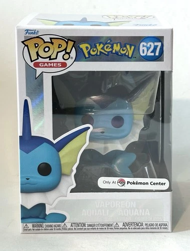 Funko Pop #627 Vaporeon Pearlescent Pokemon Center Exclusive New in Box