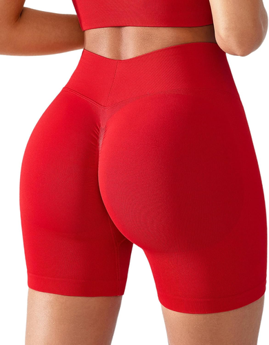Seamless Impact Compression Scrunch Butt Lifting Shorts for Women V Back 5" Inse - Picture 8 of 16