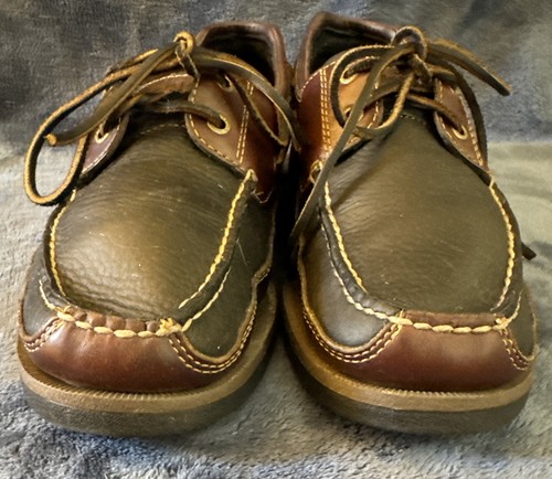 Scarpe da barca vintage Sperry Top Sider collezione Mako pelle marrone uomo 11M - Foto 7 di 14