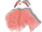 VTG Pink and Silver Stars Skirt Arm Sleeves Heart Perfume & Purse Barbie Lot B-1