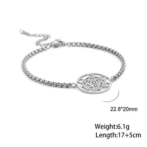 Lucktune Edelstahl Engel Robbe Erzengel Metatron Würfel Seil Armbänder für W - Bild 39 von 43