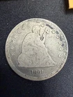 1861 Silver Liberty Seated Quarter #2306