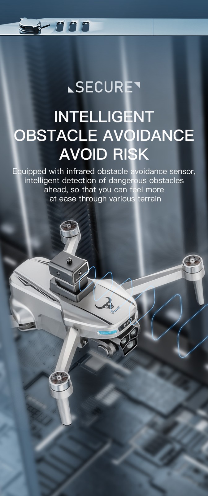 ZLL SG901 Pro Drone FPV 4K Camera 360° Obstacle Avoidance Foldable  Quadcopter