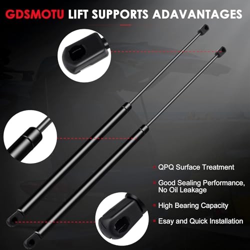 2pz Supporti Alzavetro Posteriore 4249 Ammortizzatori per Jeep 1997-2006  - Foto 6 di 7