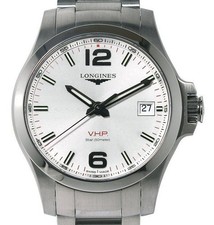 LONGINES Conquest VHP L3-716-4-76-6 Watch 41mm Steel Sapphire White