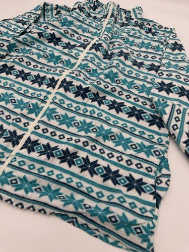 Infinity Woman Blue White Aztec Full Zip Up Sports Wear Fleece Extra Large XL - Picture 4 of 4