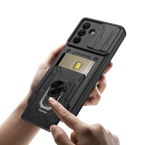 Funda con soporte de anillo para teléfono Samsung Galaxy A17 5G ranura para tarjeta billetera cubierta antideslizante - Imagen 23 de 69