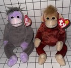 Ty Beanie Baby Bananas Ii the Orangutan And Schweetheart Plush Plushie Nwt