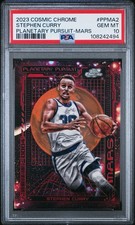 2023 Topps Chrome Cosmic Stephen Curry Mars #PPMA-2 PSA 10 Warriors POP 8