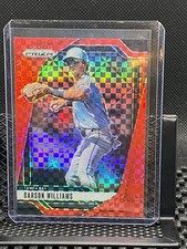 Carson Williams 2025 Prizm Red Power Prizm 56/99 - #77 Rays