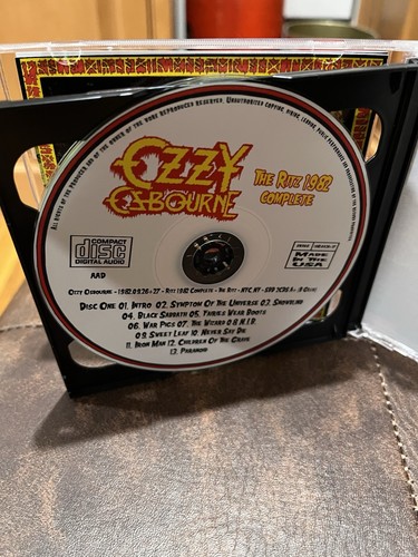 Ozzy Osbourne 2 CD The Complete 1982 Ritz BOTH NIGHTS Black Sabbath Brad Gillis - Bild 4 von 7