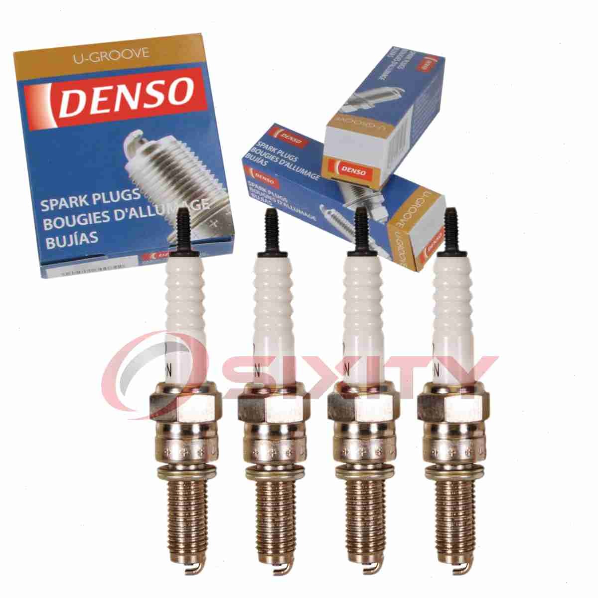 4 pc DENSO 4131 Standard U-Groove Spark Plugs for U27ESR-N 6263 Ignition ys