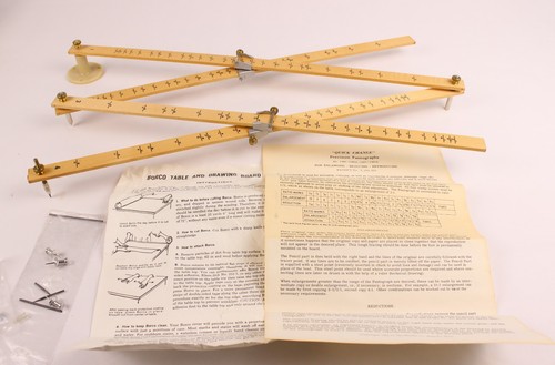 Pantógrafo de precisión de madera de cambio rápido vintage Morilla Co. Leer - Imagen 1 de 12