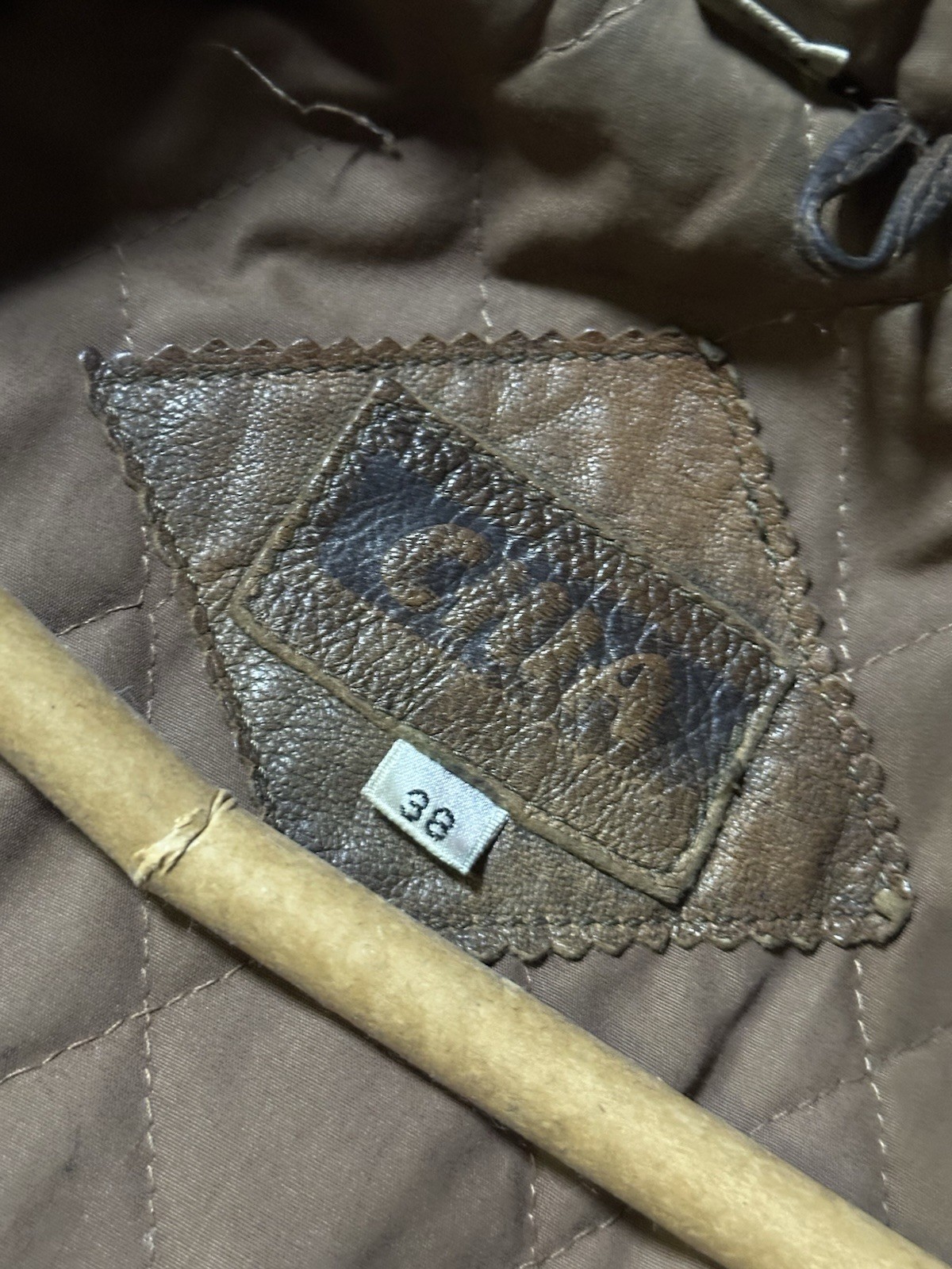 Vintage Chia Brown Leather Basic Jacket Size 38 - image 5