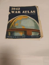 1942 War Atlas Kaltenborn Pure Oil Company Vintage Atlas