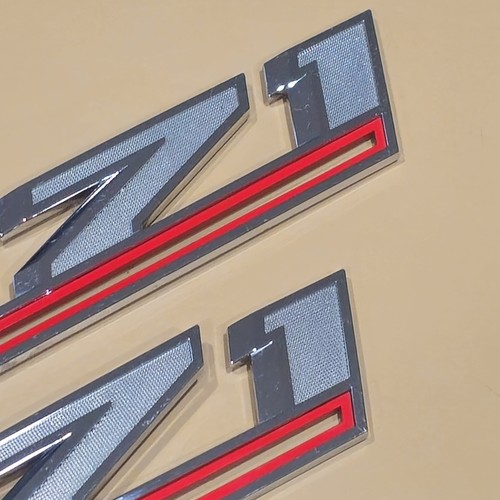 Pair Chevy 19-21 Silverado Z71 Side Fender Letter Sport Logo Emblem Badge Chrome - Bild 5 von 11