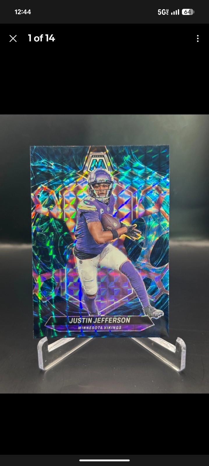 Justin Jefferson 2024 Panini Mosaic Genesis Prizm /SSP Vikings #143 CASE HIT