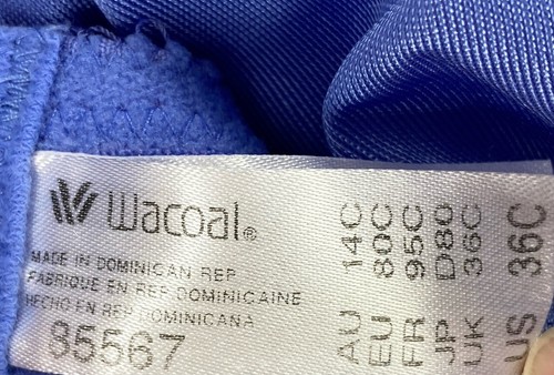 Wacoal Bra 36C Awareness Gorgeous Periwinkle Blue Underwire Full Coverage 85567 - Picture 5 of 7