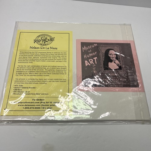 Nelson De La Nuez Matted Art Print “Material Girl” 6.5”x9” 12”x10” Double Matte - Picture 2 of 6