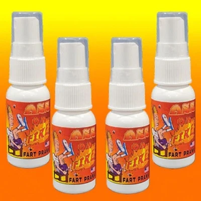 4 ASS on FIRE - Liquid Ass Spray Bottle Mister - Nasty Fart Stink Prank Gag Joke - Image 1 of 4