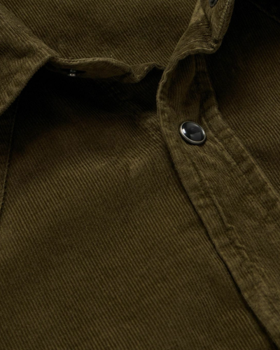 Camisa de pana occidental verde cazador Tom Ford para hombre - Imagen 2 de 5