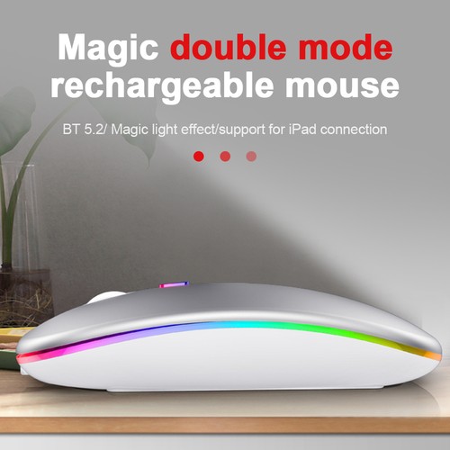 BT5.2 PC Maus Kabellos USB Wireless Maus Gaming Computer Notebook Leise 2,4G - Afbeelding 5 van 16