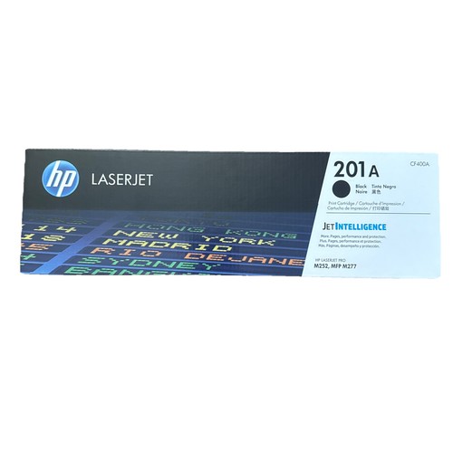 HP 201A CF400A Black LaserJet Toner Cartridge Genuine OEM New/Sealed - Picture 1 of 3