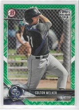 2018 Topps Holiday Bowman Green Holiday Sweater #TH-CW COLTON WELKER (33/99) NM