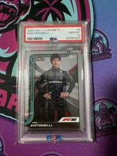 Topps 2025 Chrome Formula 1 F1 Drivers Kimi Antonelli #8 RC Mercedes PSA 10