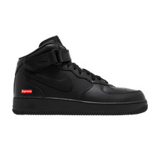 Nike Supreme x Air Force 1 Mid 'Box Logo - Triple Black' | FZ8784-001