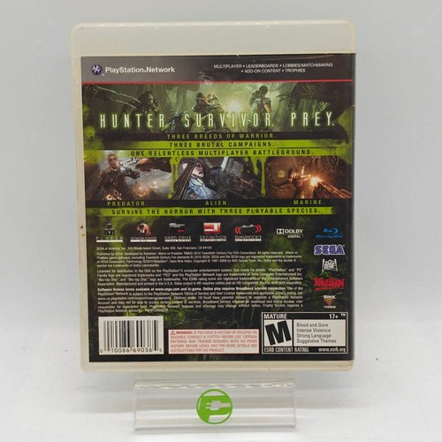 Aliens vs. Predator (Sony PlayStation 3 PS3, 2010) - Imagen 3 de 5